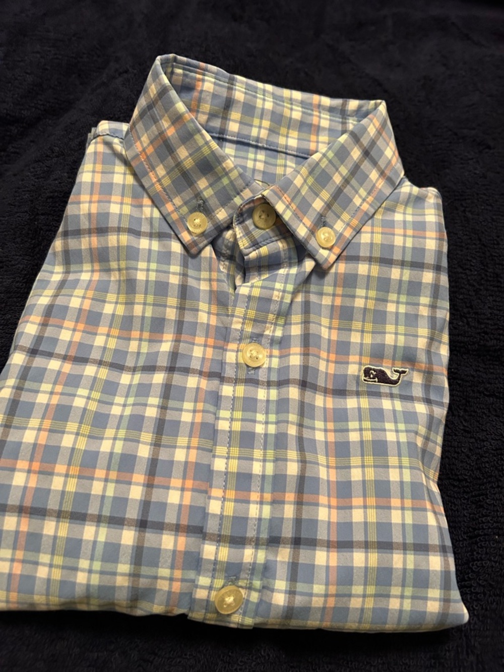 Vineyard Vines performance Pastel Plaid Button-Down Shirt (Blue, Yellow, Pink)
